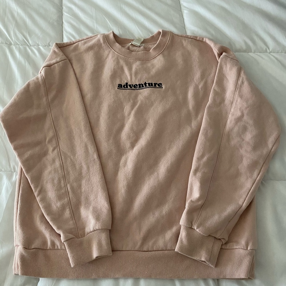 **FINAL SALE** Light pink crew neck sweatshirt
